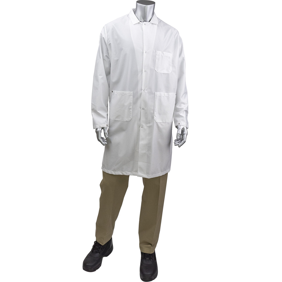 BR18-45WH PIP® PIP® Uniform Technology™ Staticon Long ESD Lab Coats, White